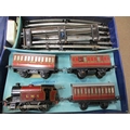 A Hornby Trains O Gauge Tinplate Clockwork No.101 Tank Passenger Set Including Lms 2270 0 4 0 Locomotive And Three Lms Coaches A