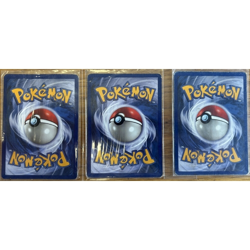 44 - Pokemon. Range with Base Set holographic rare Blastoise (2/102), Charizard (4/102) and Venusaur (15/... 