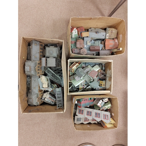 453 - Collection of cars, trucks, coaches, wagons, buildings etc. generally fair to very good with ranges ... 