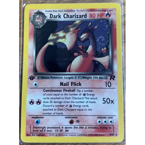 47 - Pokemon. Dark Charizard. Team Rocket set holographic rare (4/82), 1st edition, light played. (Y)