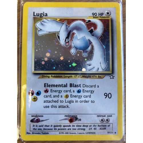 48 - Pokemon. Lugia. Neo Genesis holographic rare (9/111), excellent. (Y)