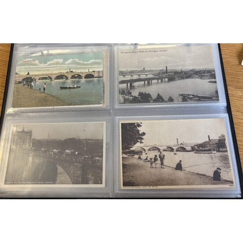 49 - Misc. coln. in 5 albums, of vintage and modern cards, with artist drawn, ptd and R.P's, incl. bridge... 