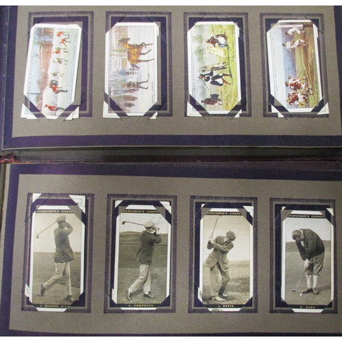 5 - Collection in stock book albums, paper albums and loose with part set Churchman Famous Golfers (16) ... 