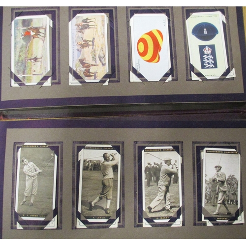 5 - Collection in stock book albums, paper albums and loose with part set Churchman Famous Golfers (16) ... 