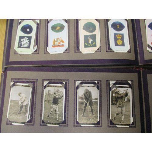 5 - Collection in stock book albums, paper albums and loose with part set Churchman Famous Golfers (16) ... 
