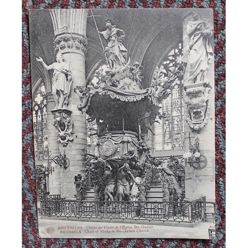 50 - Misc. coln. of vintage and modern cards loose in plastic sleeves, with ranges of ptd., embossed, art... 