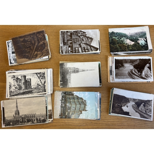 54 - Misc. coln. of mostly loose vintage and modern cards in boxes, incl. ptd, R.P's and artist drawn wit... 