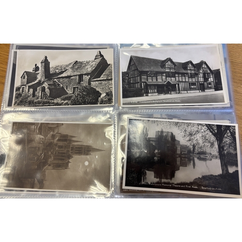 57 - Misc coln. of vintage and modern cards in 3 albums, worldwide and UK R.Ps, ptd. and artist drawn car... 