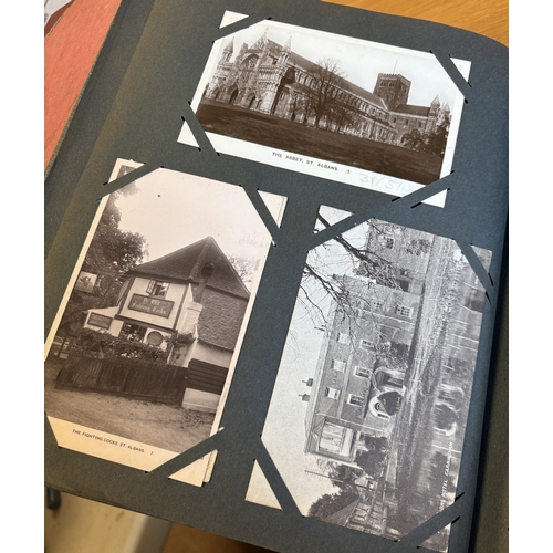 61 - Misc. coln. of general topo in 5 albums, incl. R.P. and artist drawn ranges of Perth, Pitlochrie, Br... 