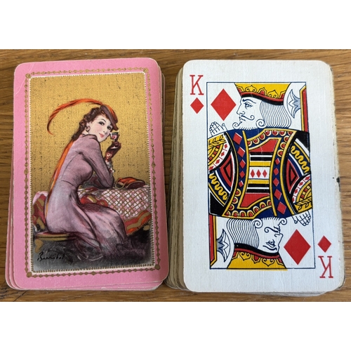 64 - Range of playing cards, generally very good, including Kirchner's 'Cupid and Bondage' complete set i... 