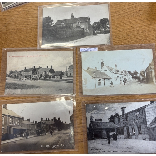 72 - Coln. of vintage and modern cards loose in plastic sleeves, with ptd, R.P's and artist drawn, incl. ... 