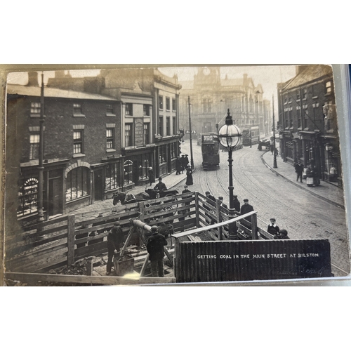 79 - West Midlands. Coln of vintage cards in 2 Lindner albums, with ptd, artist drawn and R.P's, incl. Bi... 