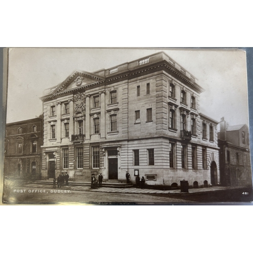 82 - West Midlands. Coln. of vintage cards in one Lindner album, with ptd and R.P's of Dudley, Hagley, Se... 