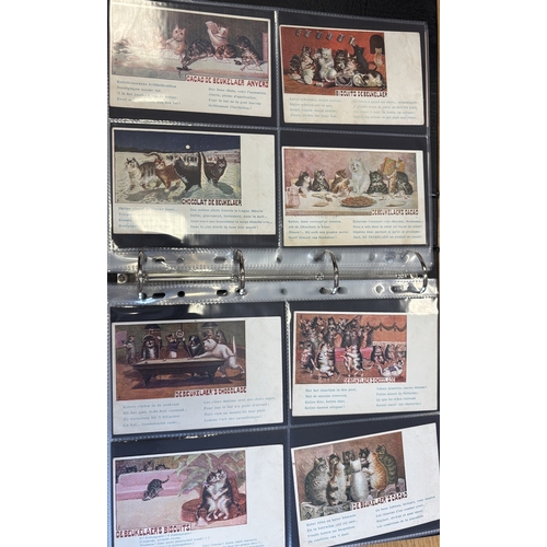 92 - Artists. Louis Wain. Coln. in one modern album with slip case, with scrapbook pieces and ephemera in... 