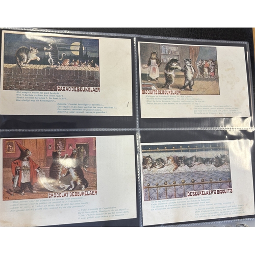 92 - Artists. Louis Wain. Coln. in one modern album with slip case, with scrapbook pieces and ephemera in... 