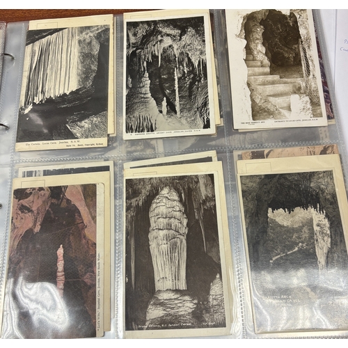 95 - Caves. Coln. of many hundreds of vintage and later cards in mostly homemade albums, incl. ptd. and R... 