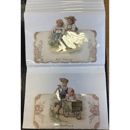 99 - Greetings. Coln. in 9 albums of mostly QV-KEVII cards, incl. artist drawn Birthdays, Christmas, New ... 