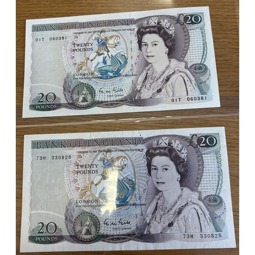 95 - Collection of banknotes in plastic wallets, generally very fine to extremely fine, including Beale 1... 