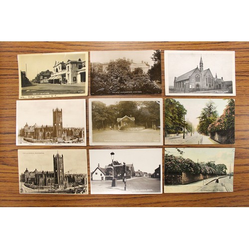 75 - Lancashire. Coln. of vintage and modern ptd and R.P's in plastic sleeves, incl. Accrington, Bacup, B... 