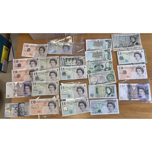 Collection of banknotes, generally extremely fine with some better ...