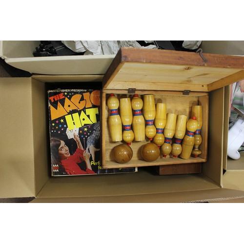 117 - Collection including OO gauge unboxed coaches, track, etc, diecast in frame, soldiers, toys, Mamod, ... 