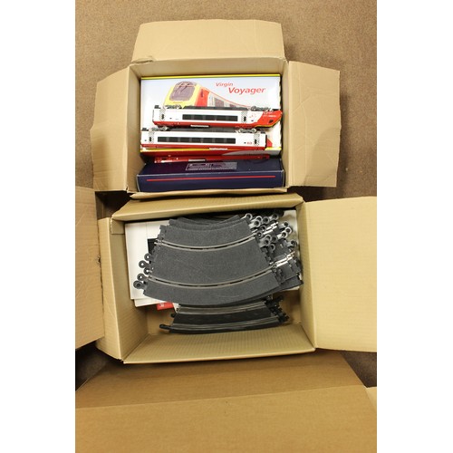 117 - Collection including OO gauge unboxed coaches, track, etc, diecast in frame, soldiers, toys, Mamod, ... 