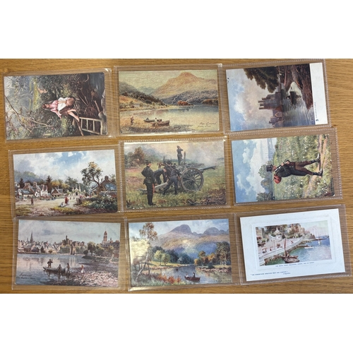 121 - Publishers. Misc. coln of publishers with Tucks Oilettes (336) and Salmon art (351), with ptd, artis... 