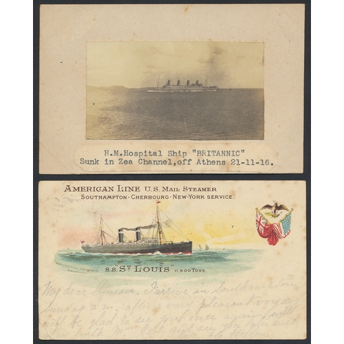 125 - Shipping. Coln. in 12 albums of vintage and modern cards with ptd, R.P's and artist drawn, incl. All... 