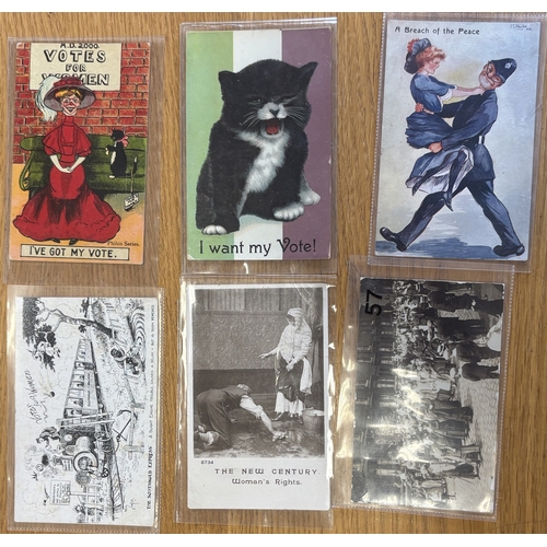 126 - Social History. Coln. of vintage cards, with artist drawn, ptd and R.P's, incl. Royal Chain Current ... 