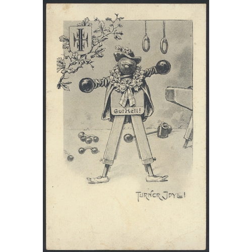 127 - Sports. Coln. of loose vintage cards, mostly artist drawn cards of Friedrick Ludwig John's FFFF move... 