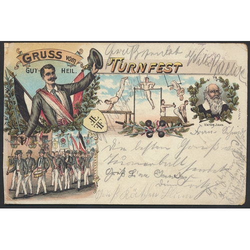 127 - Sports. Coln. of loose vintage cards, mostly artist drawn cards of Friedrick Ludwig John's FFFF move... 