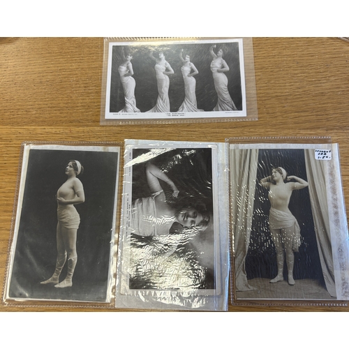 129 - Strongwomen. Coln of loose vintage cards of weightlifters, gymnasts and health specialists, mostly i... 