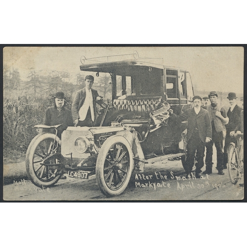 131 - Transport. Coln. of vintage cards, with artist drawn, ptd and R.P's, incl. buses, cars with accident... 