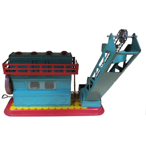 138 - Collection with Crescent Toys Space Rocket No 1268 (2), Mettoy Playthings Mechanical Tractor and Tra... 