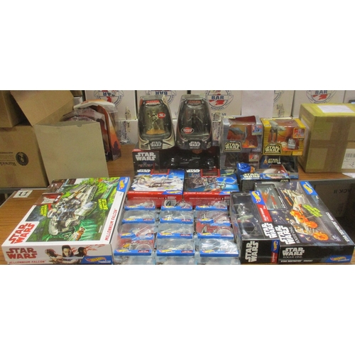 150 - Star Wars. Range of Hot Wheels and Micro Machines Action Fleet starships and sets, generally near mi... 