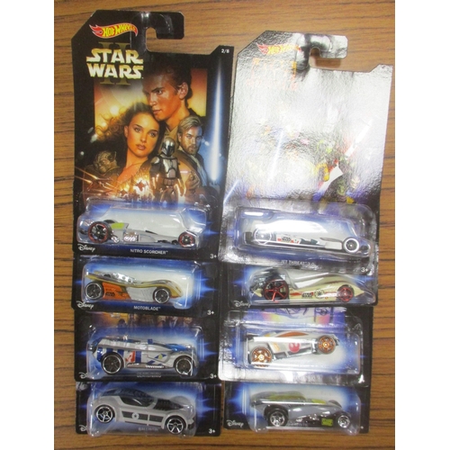 150 - Star Wars. Range of Hot Wheels and Micro Machines Action Fleet starships and sets, generally near mi... 