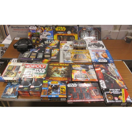 153 - Star Wars. Assortment of collectable board games, card games and puzzles, generally excellent to min... 