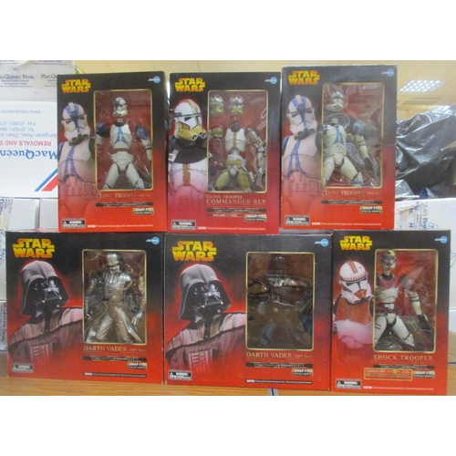 155 - Star Wars. ARTFX. Range of unassembled Episode III Revenge of the Sith 1/7 scale pre painted kits, g... 