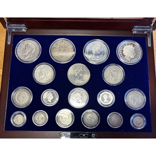 The House of Windsor silver collection in wooden display box, including ...
