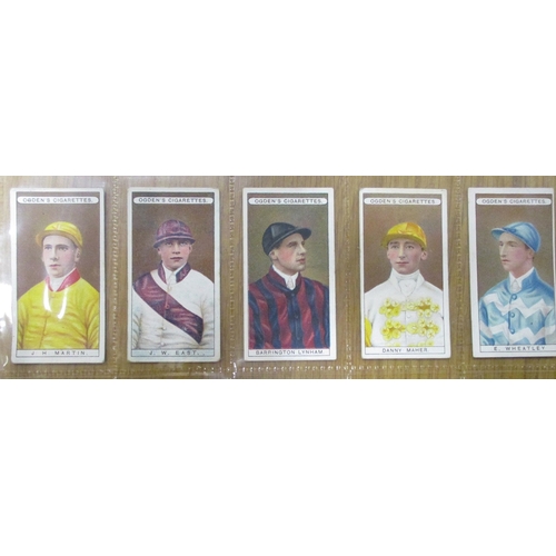 13 - Collection in plastic sleeves with complete sets including Carreras Horses & Hounds, Races Historic ... 