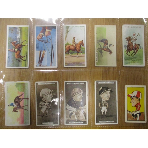 13 - Collection in plastic sleeves with complete sets including Carreras Horses & Hounds, Races Historic ... 