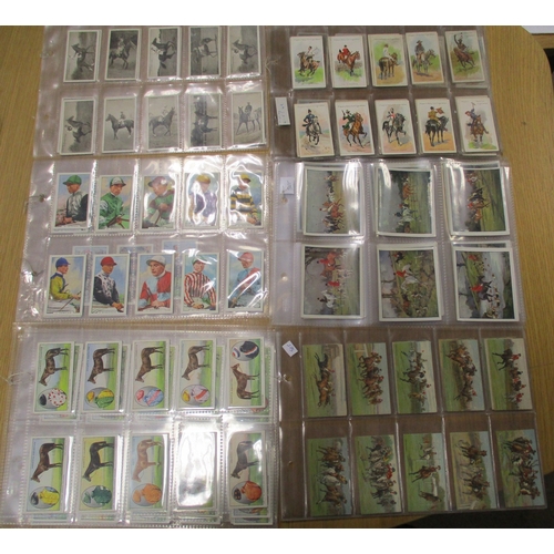 13 - Collection in plastic sleeves with complete sets including Carreras Horses & Hounds, Races Historic ... 