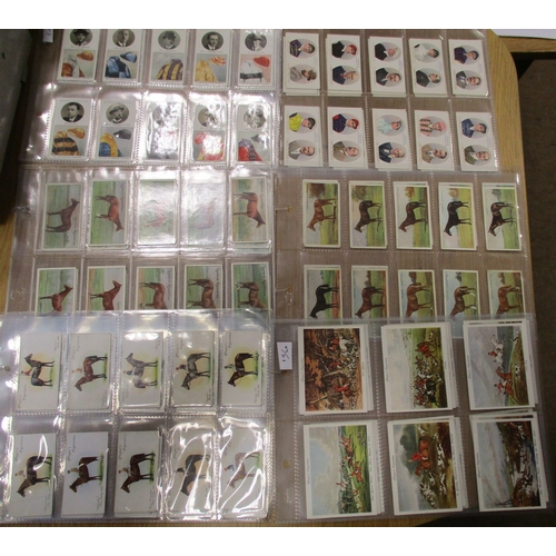 13 - Collection in plastic sleeves with complete sets including Carreras Horses & Hounds, Races Historic ... 