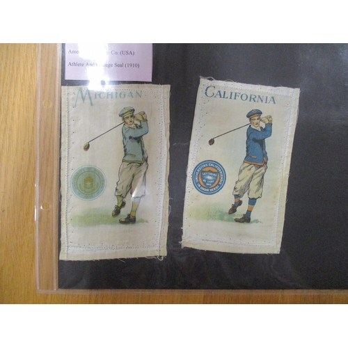 18 - Collection of Golf-themed useful odds in plastic sleeves, including Anglo Cigarette Manufacturing Ta... 
