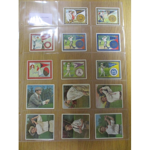 18 - Collection of Golf-themed useful odds in plastic sleeves, including Anglo Cigarette Manufacturing Ta... 