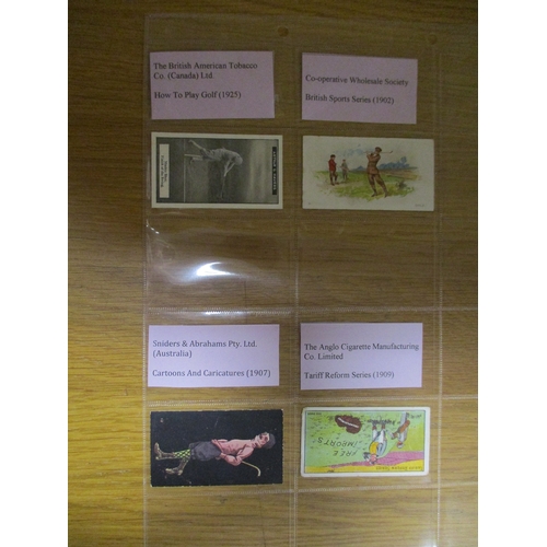 18 - Collection of Golf-themed useful odds in plastic sleeves, including Anglo Cigarette Manufacturing Ta... 