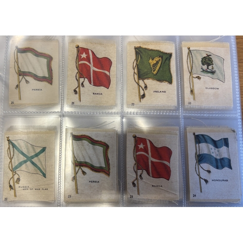 25 - Collection of mostly part set silk flags in one album, generally very good, including ranges of BDV ... 