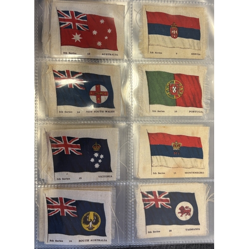 25 - Collection of mostly part set silk flags in one album, generally very good, including ranges of BDV ... 