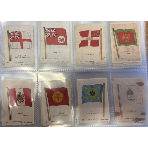 25 - Collection of mostly part set silk flags in one album, generally very good, including ranges of BDV ... 