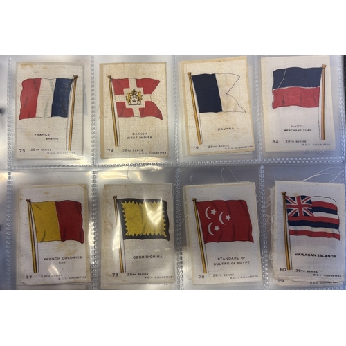 25 - Collection of mostly part set silk flags in one album, generally very good, including ranges of BDV ... 
